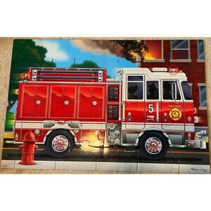 Melissa & Doug Giant Floor Puzzle Fire Truck 36 Pieces 34x22.7 Boxed Complete